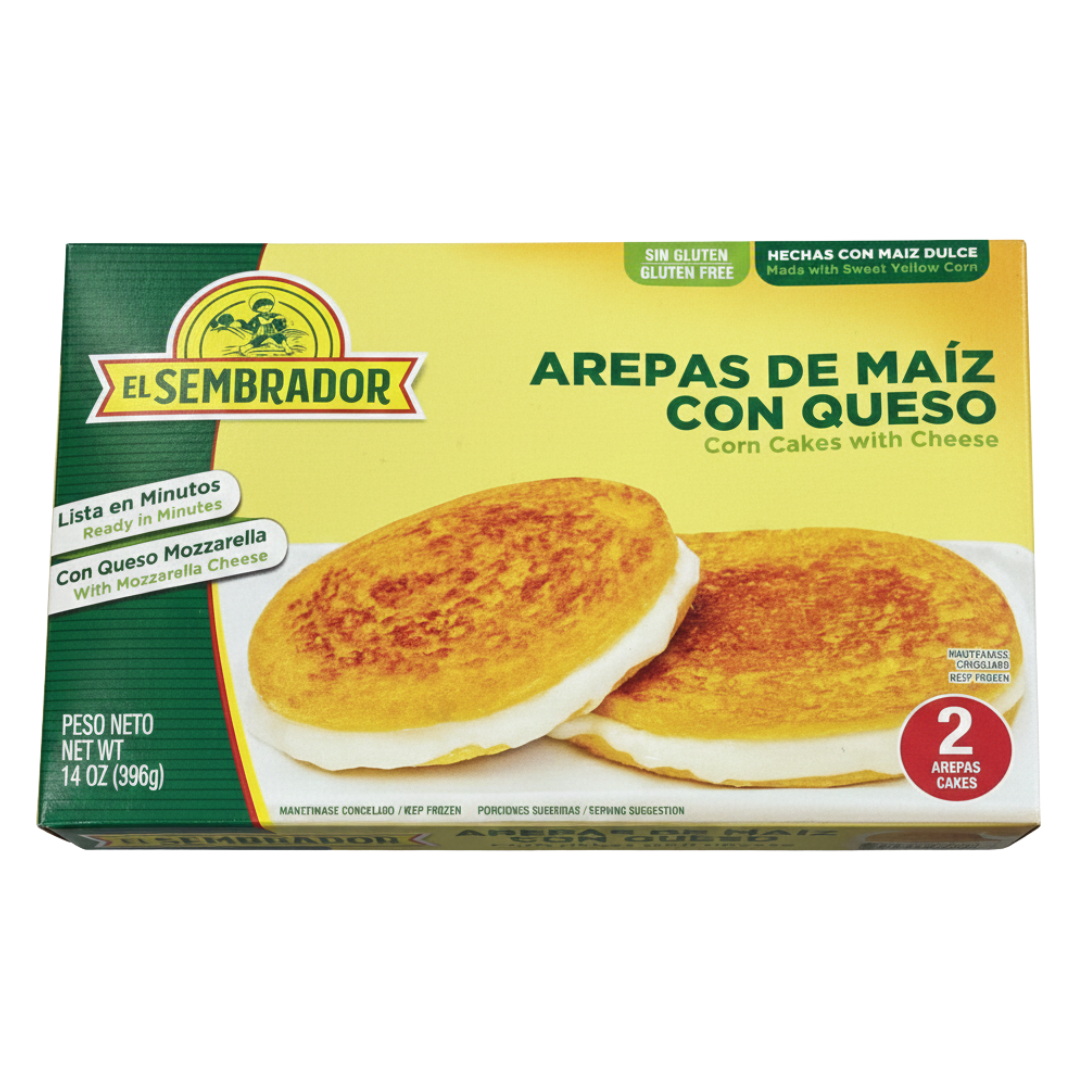 Arepas de Maiz con Queso - 2 Units | El Sembrador