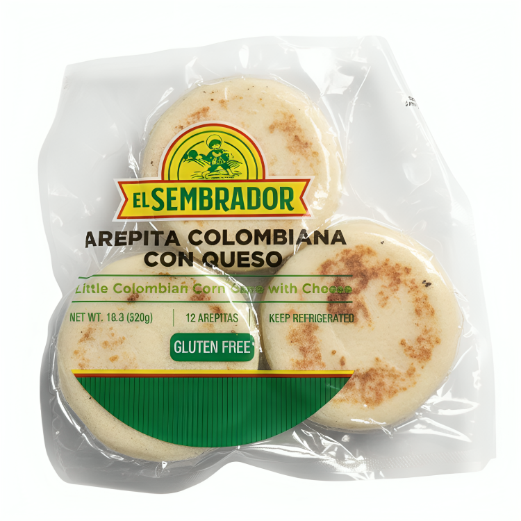 Arepita Colombiana con Queso - 12 Units | El Sembrador