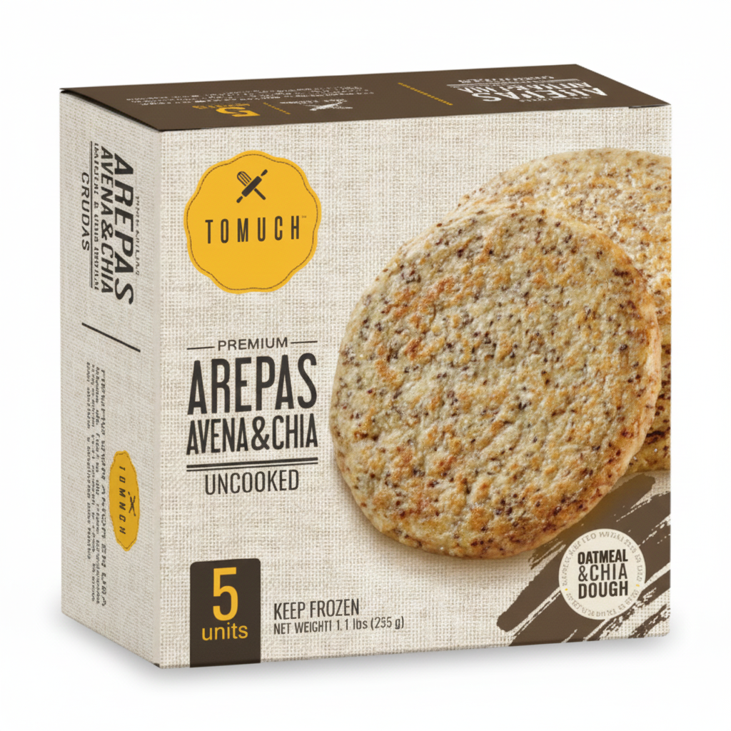 Chia and Oat arepas - 5 Units | TQMUCH