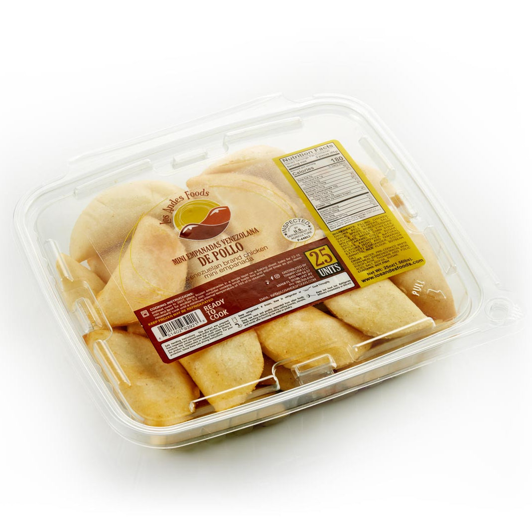 Mini Venezuelan empanadas Pollo - 25 units | Los Andes Foods