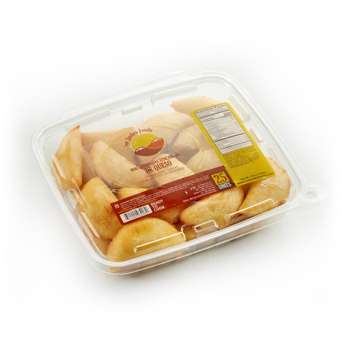 Mini Venezuelan empanadas Queso/ Los Andes Foods/ 25 units