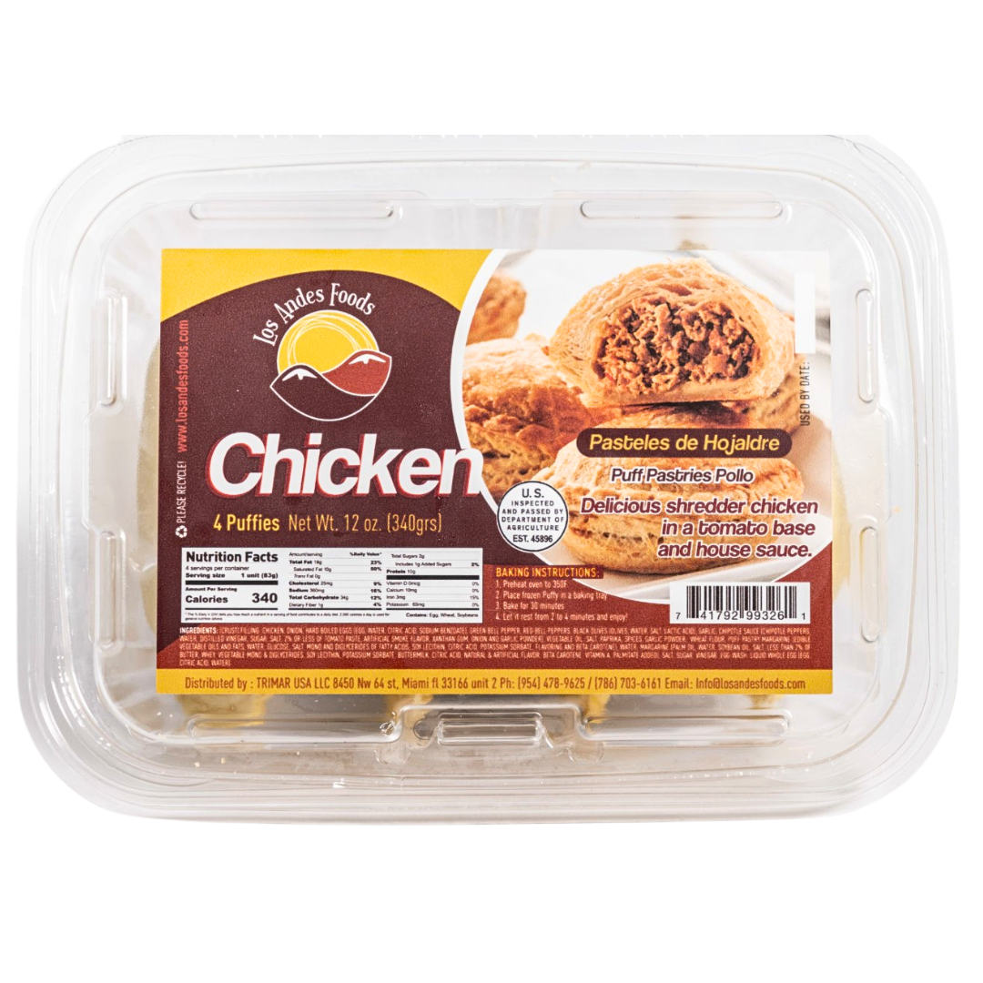Pasteles de hojaldre Pollo - 4 units | Los Andes Foods