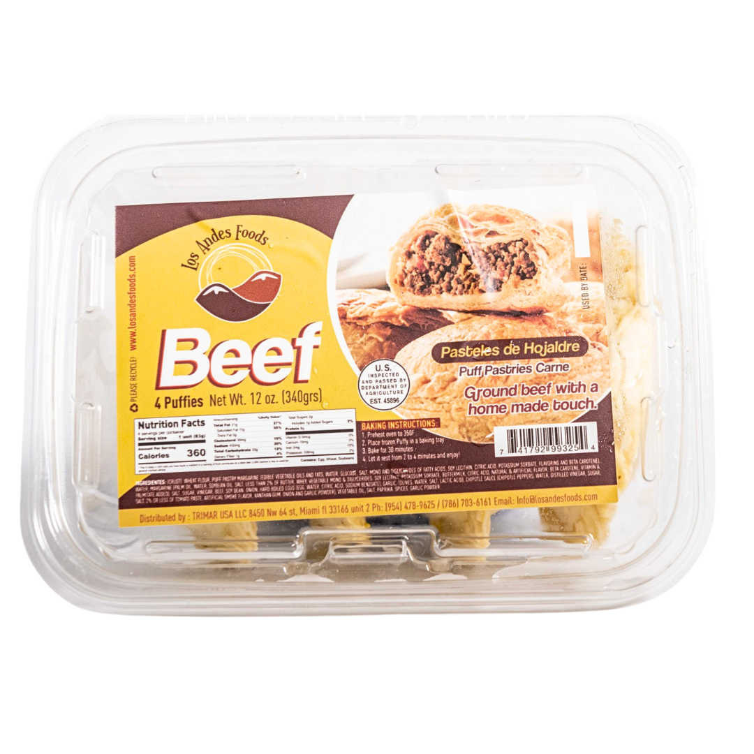 Pasteles de hojaldre Carne - 4 units | Los Andes Foods