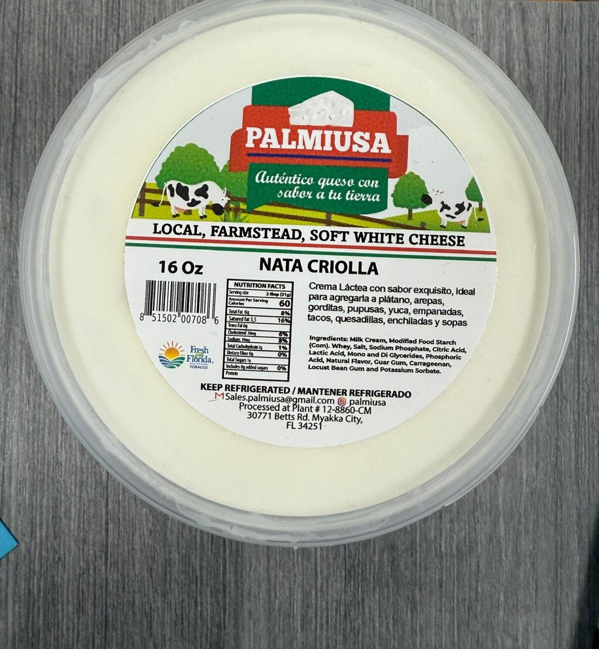 Nata Criolla Venezolana/ Palmiusa/ 16oz