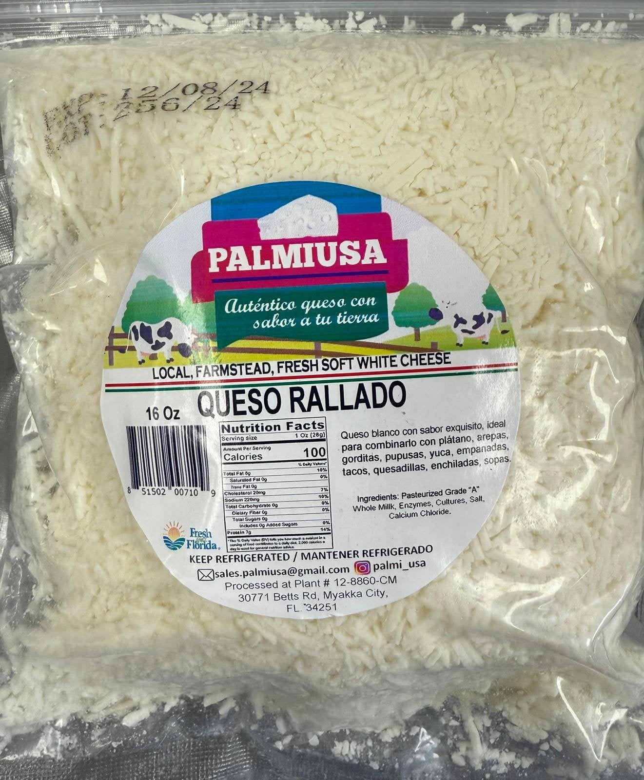 Queso Rallado 16 oz | Palmiusa
