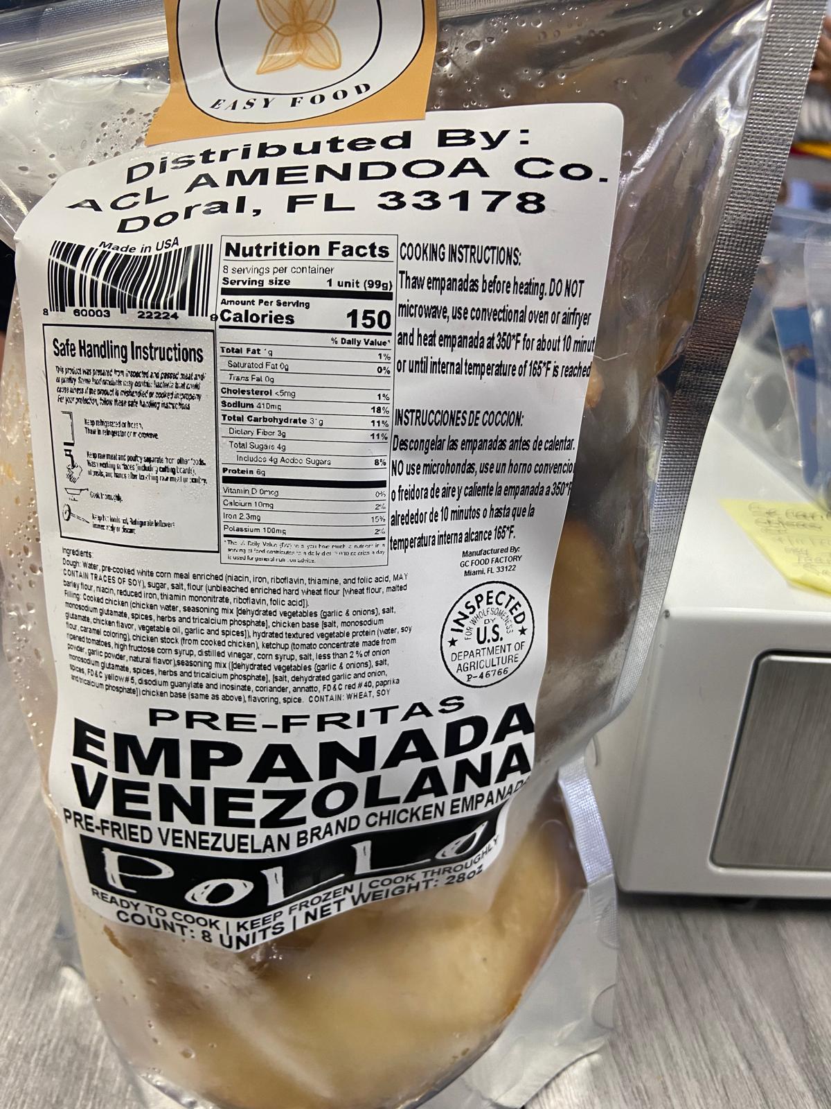 Empanada Venezolana Pollo - 8 units | Amendoa