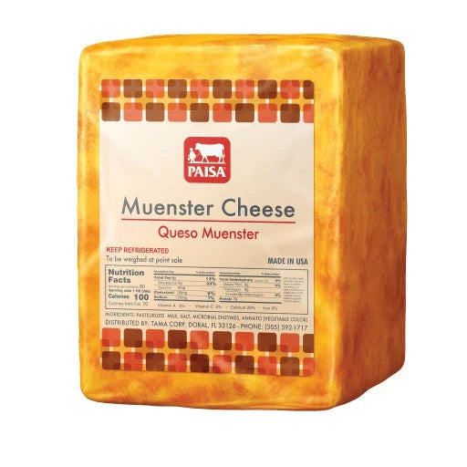 Queso Muenster Paisa - Queso Paisa Muenster (trozo de 3 libras)