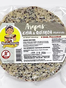 Arepas de Chia y Quinoa/ Mama Arepas/ 4unidades