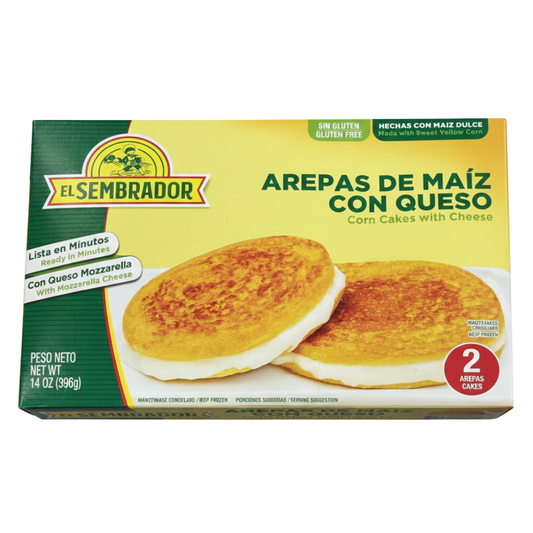 Arepas de Maiz con Queso - 2 Units | El Sembrador