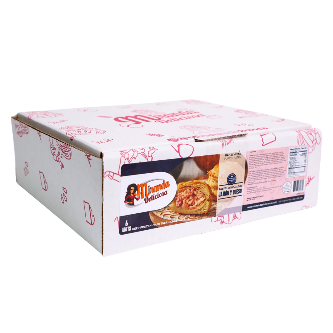 Pasteles de Hojaldre Jamon y Queso - 6 Units | Miranda Deliciosa