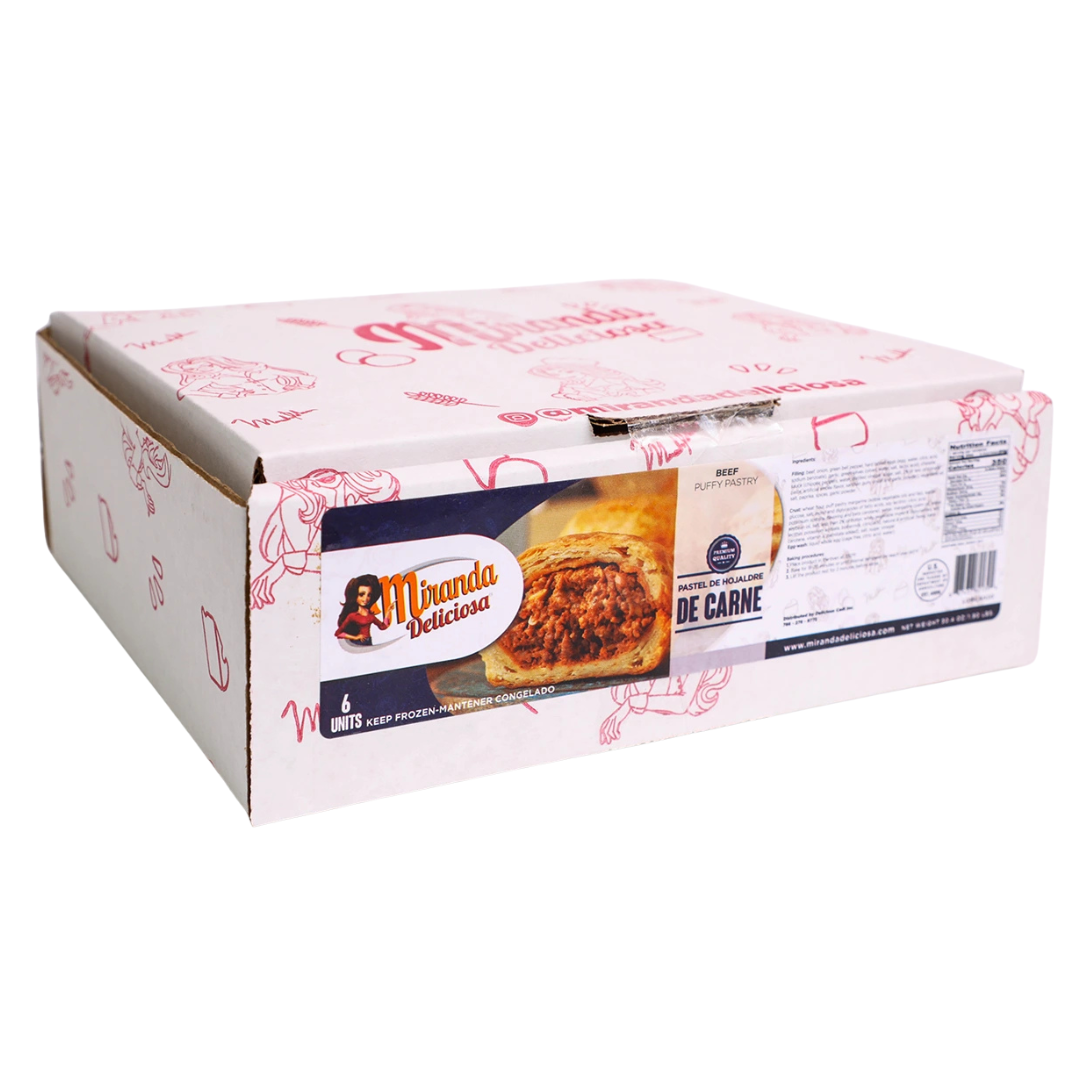 Pasteles de Hojaldre Carne - 6 Units | Miranda Deliciosa