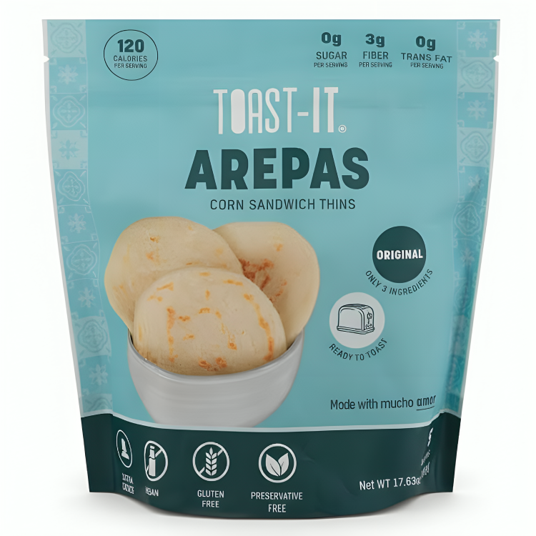 Arepas Corn Sandwich Thins - 5 Units | Toast- It