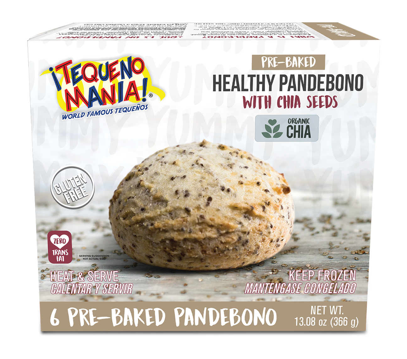 Pan de Bono de Chia/ Tequeño Mania/ 6unidades