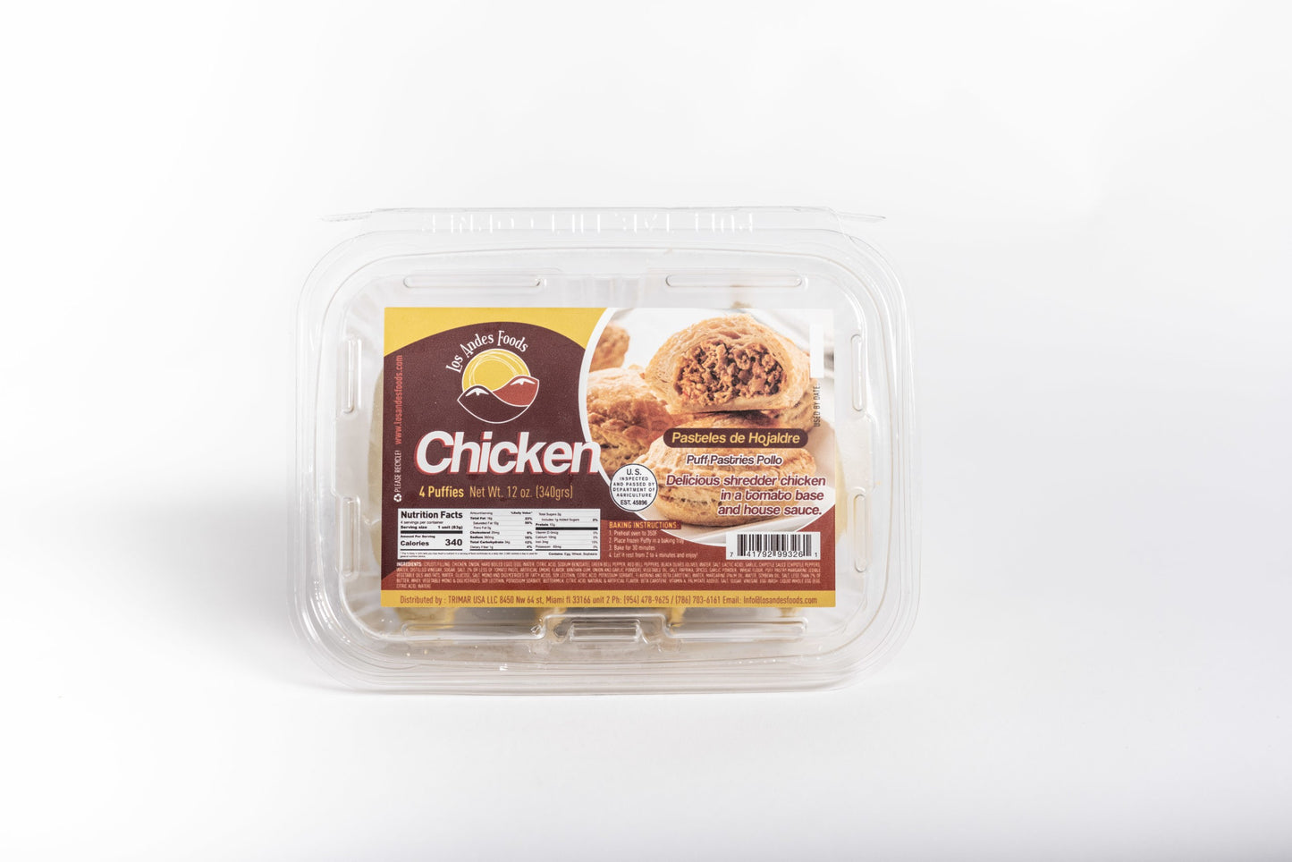 Pasteles de hojaldre Pollo - 4 units | Los Andes Foods