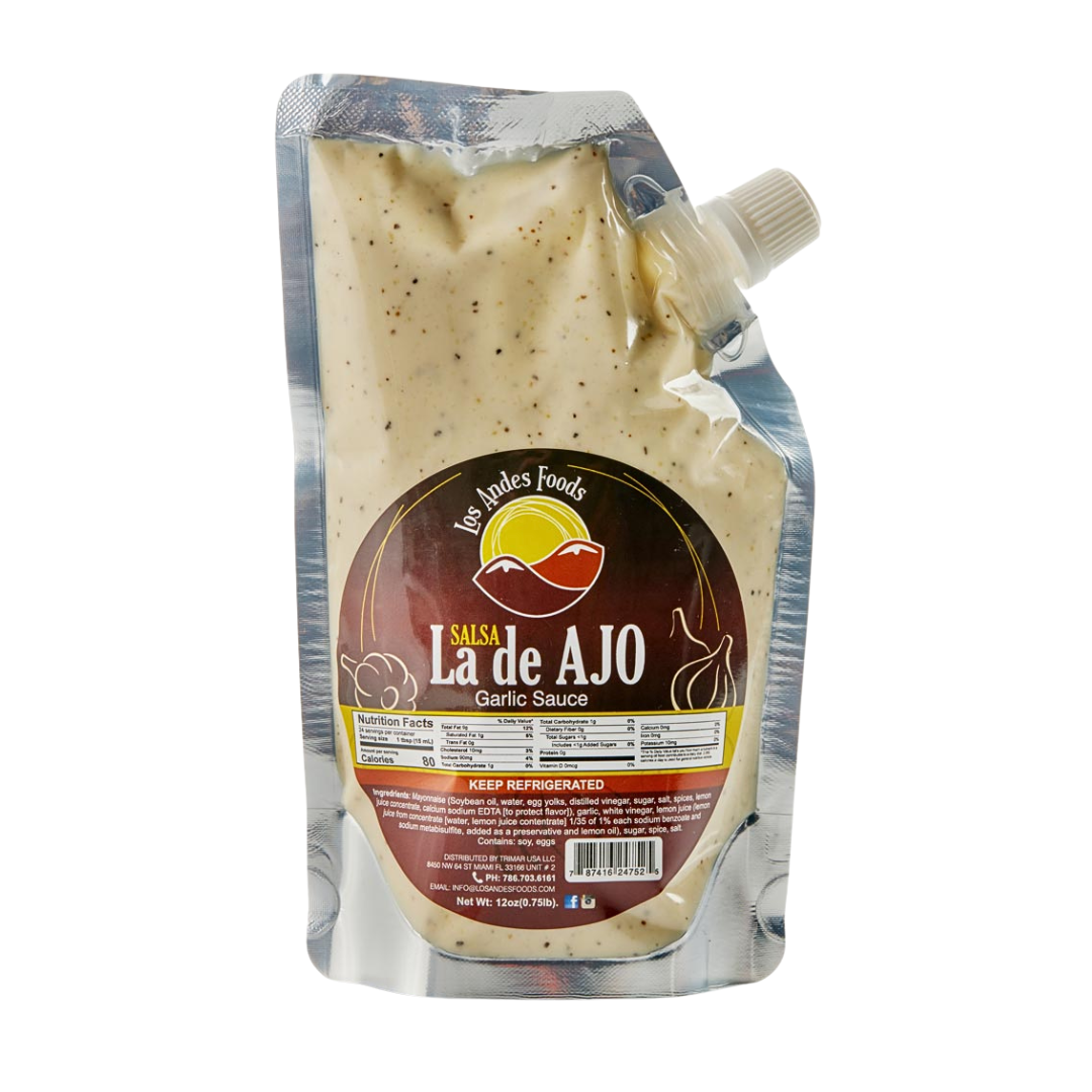 Salsa de ajo 12 oz | Los Andes Foods