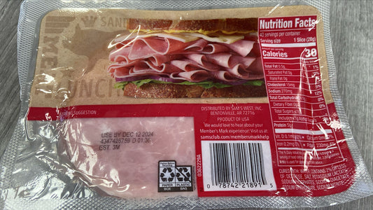 Jamon para lunch/ 1.25lb