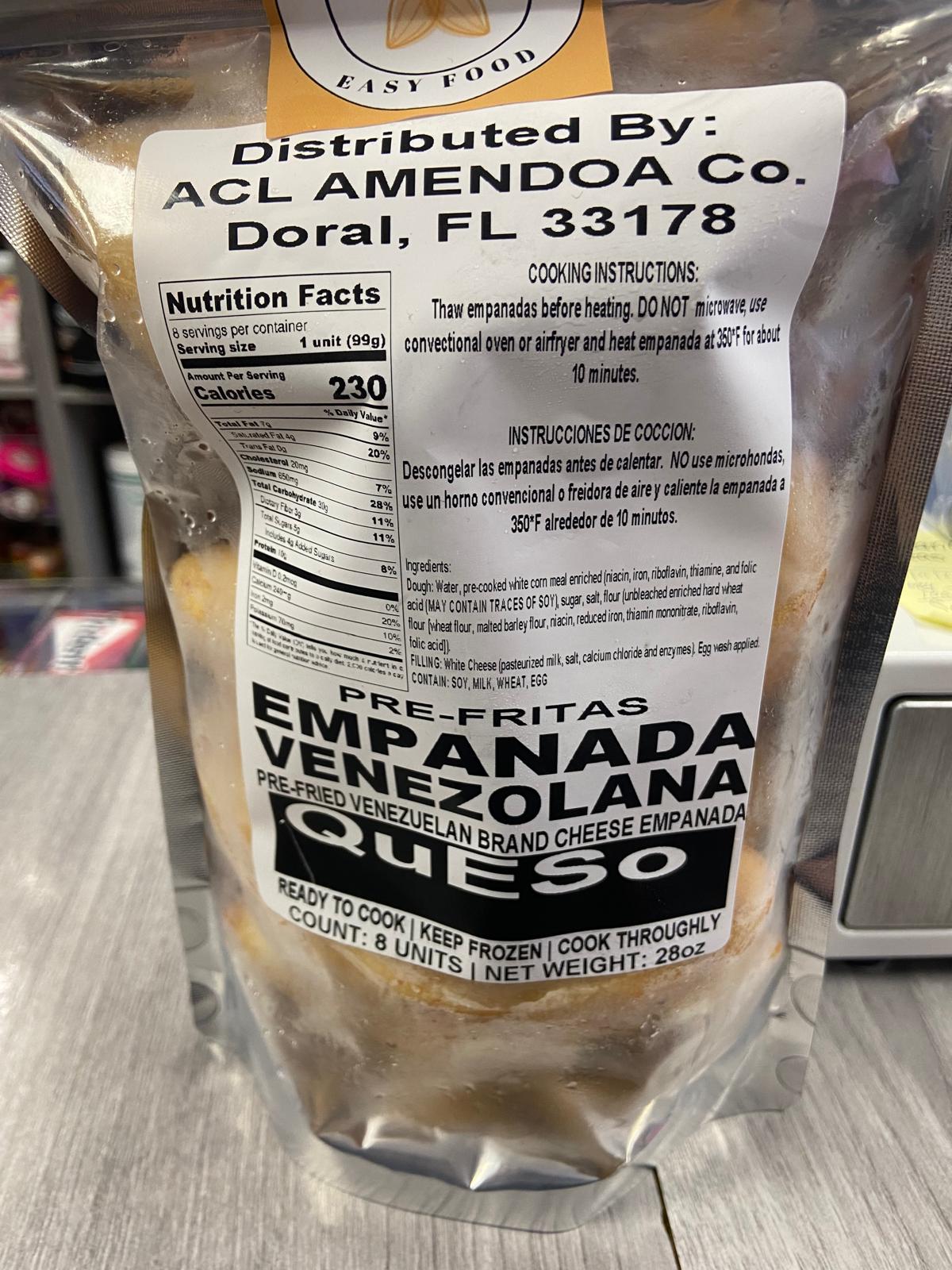 Empanada Venezolana Queso - 8 units | Amendoa