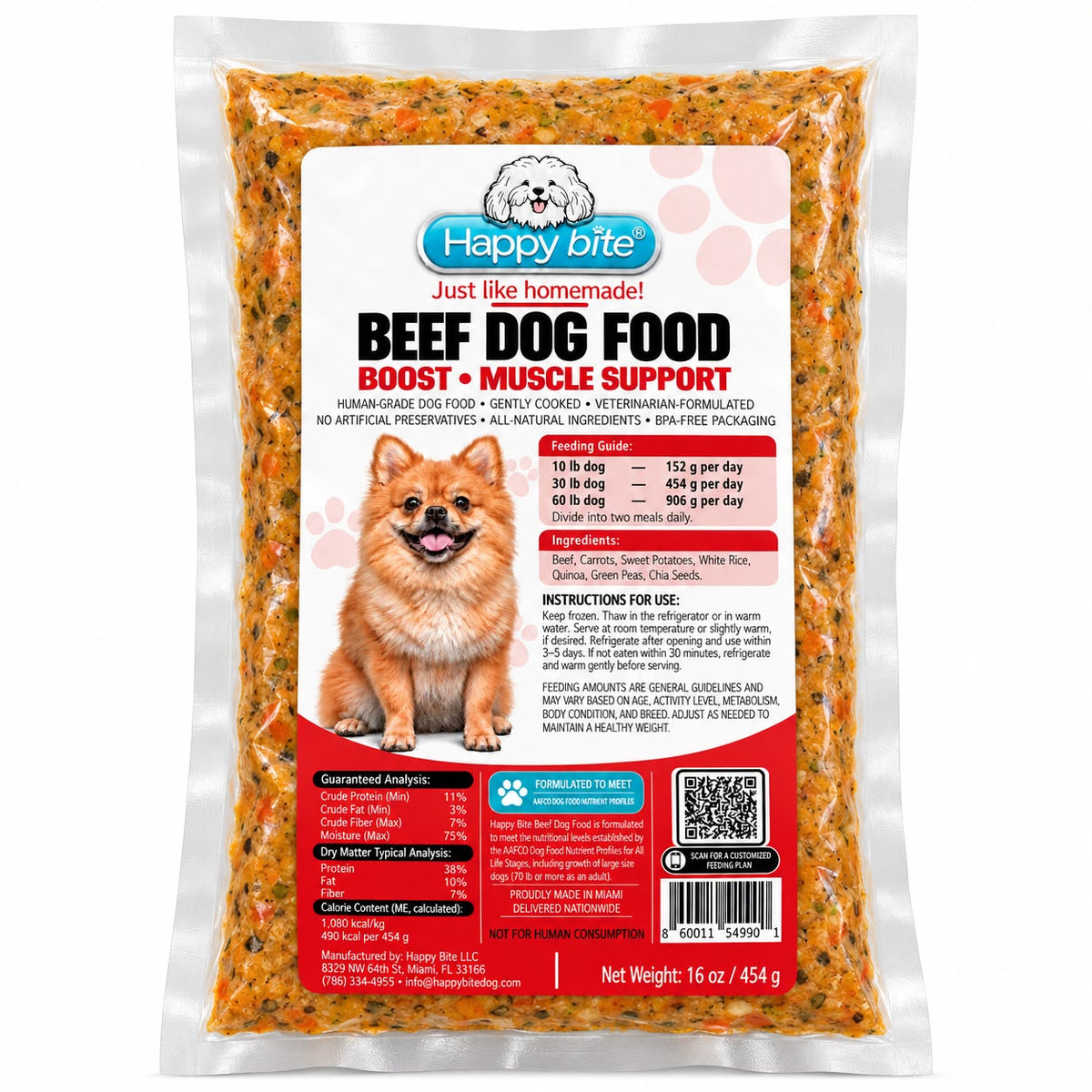 Comida para Perro 454g | Happy Bite