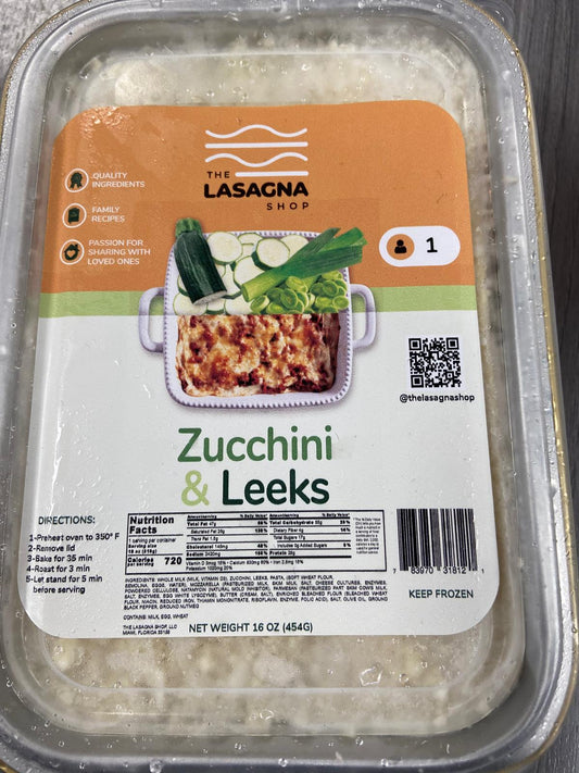 Zucchini y Leeks/ The Lasagna / 16oz