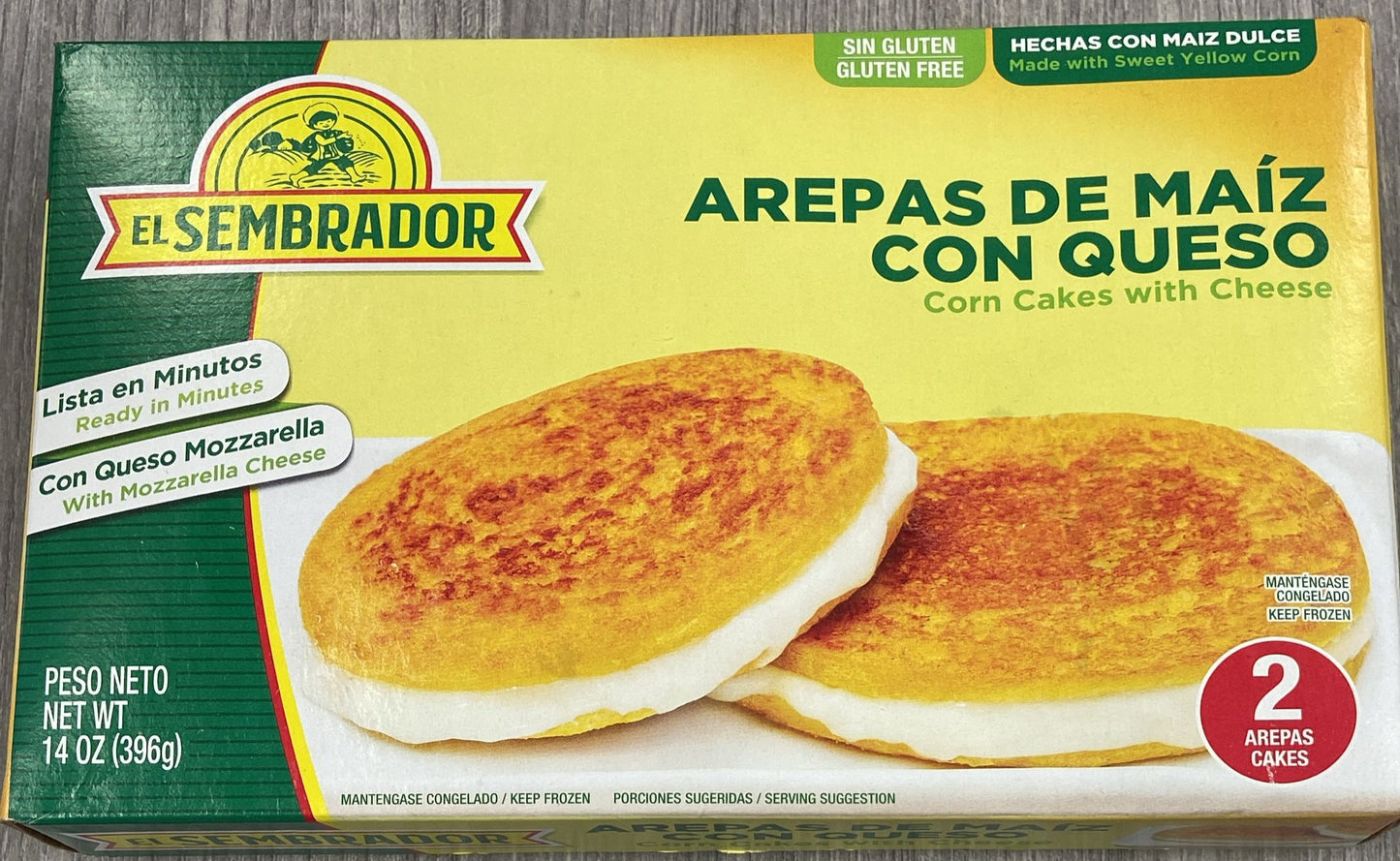 El sembrador arepas de maíz con queso 2 uni