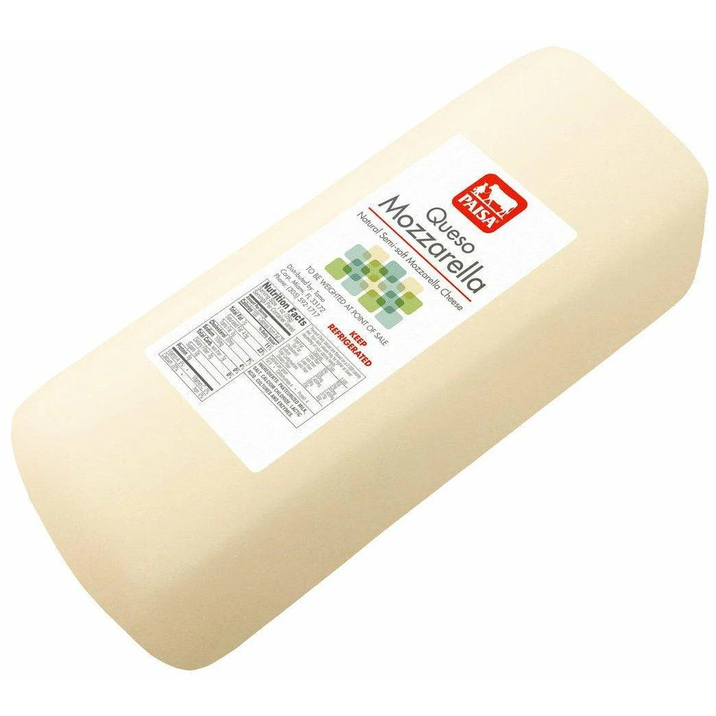 Queso Mozzarella en barra - Mozzarella Cheese Log